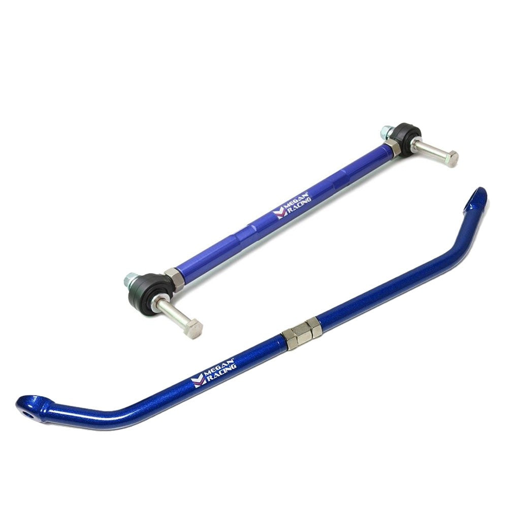 Megan Blue Front (Tension Rods) + Rear Lower (Sub Frame Support) For 89-02  Nissan 240SX S13 S14 S15 Silvia