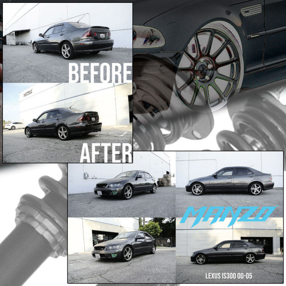 Manzo MZ Series 30-Way Coilover Lowering Springs For 00-05 Lexus IS300 XE10