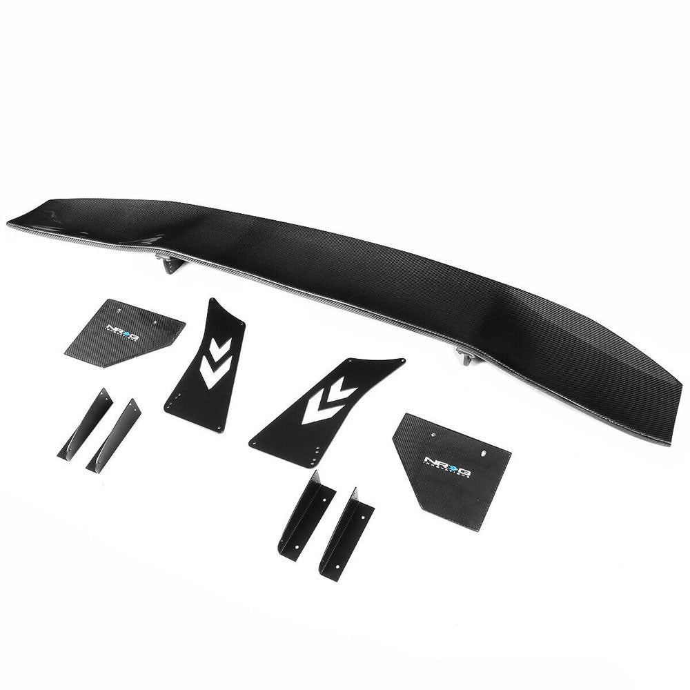 NRG Innovations Carbon Fiber Glossy Black Carbon Fiber Pattern GT Style Spoiler