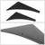 NRG Carbon Fiber Look Race Canard Diffuser Fin Kit 4-Piece Front/Rear Bumper-Body Hardware/Replacement-BuildFastCar-BFC-NRG-CARB-C100