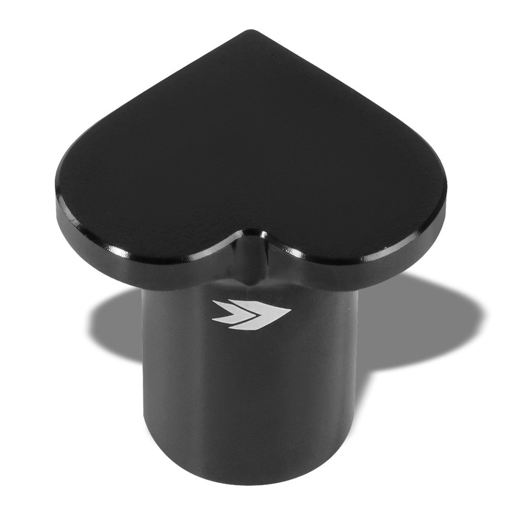 NRG For 89-98 Nissan 240SX Aluminum  Black Anodized Heart Brake Button NRG-DB-H001BK