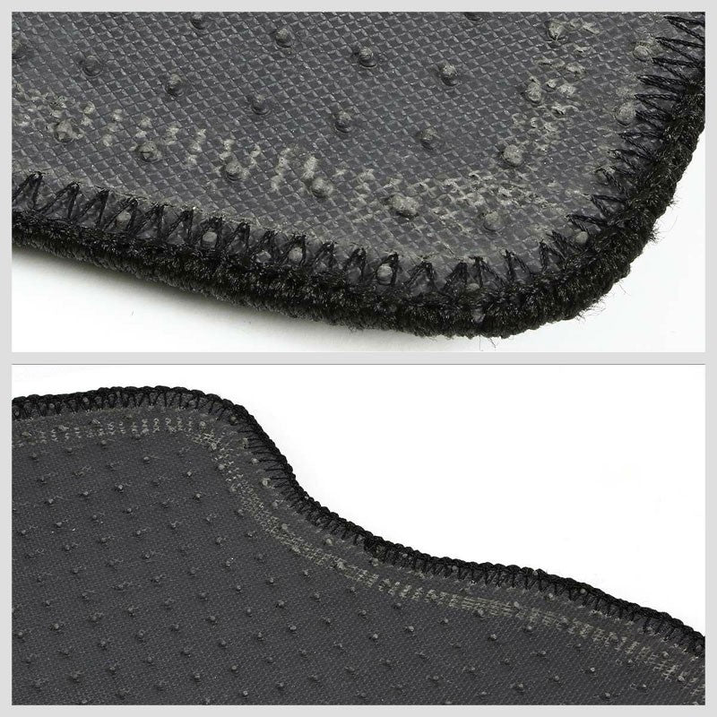 NRG Innovations CRX Logo Front Black Floor Mats Carpet Pads For 88-91 Civic/CRX-Pedals & Pads-BuildFastCar