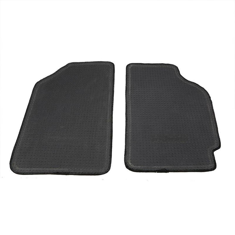 NRG Innovations Logo Front Black Floor Mats Carpet Pads Rug For 88-91 Civic/CRX-Pedals & Pads-BuildFastCar