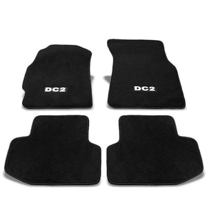 NRG Innovations DC2 Logo Front Floor Mats Carpet Pads For 94-01 Integra DC2-Pedals & Pads-BuildFastCar