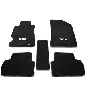 NRG Innovations DC5 Logo Front/Rear Floor Mats Carpet Pads For 02-06 Integra DC5-Pedals & Pads-BuildFastCar
