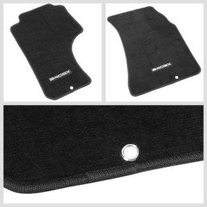 NRG Innovations 240SX Logo Front Black Floor Mats Carpet Pads For 89-98 240SX-Pedals & Pads-BuildFastCar
