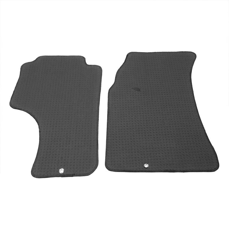 NRG Innovations 240SX Logo Front Black Floor Mats Carpet Pads For 89-98 240SX-Pedals & Pads-BuildFastCar