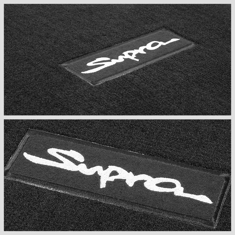 NRG Innovations Logo Front/Rear Floor Mats Carpet Pads For 93-98 Toyota Supra-Pedals & Pads-BuildFastCar