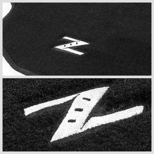 NRG Innovations Z Logo Front Black Floor Mats Carpet Pads For 03-09 Nissan 350Z-Pedals & Pads-BuildFastCar