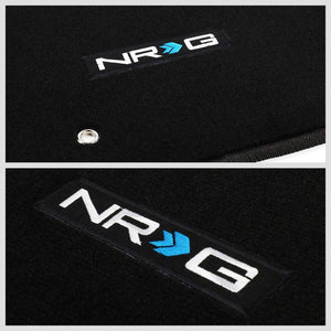 NRG Innovations Logo Front/Rear Floor Mats Carpet Pads Rug For 03-06 Lancer Evo8-Pedals & Pads-BuildFastCar