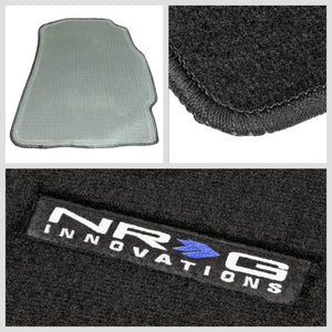 NRG Innovations Logo Front/Rear Floor Mats Carpet Pads Rug For 08-17 Lancer-Pedals & Pads-BuildFastCar