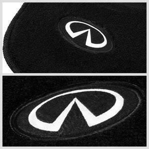 NRG Innovations Infiniti Logo Front/Rear Floor Mats Carpet Pad For 03-07 G35 2DR-Pedals & Pads-BuildFastCar