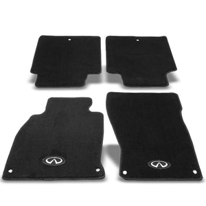 NRG Innovations Front/Rear Black Floor Mats Carpet Pad For 14-19 Infiniti Q70-Pedals & Pads-BuildFastCar