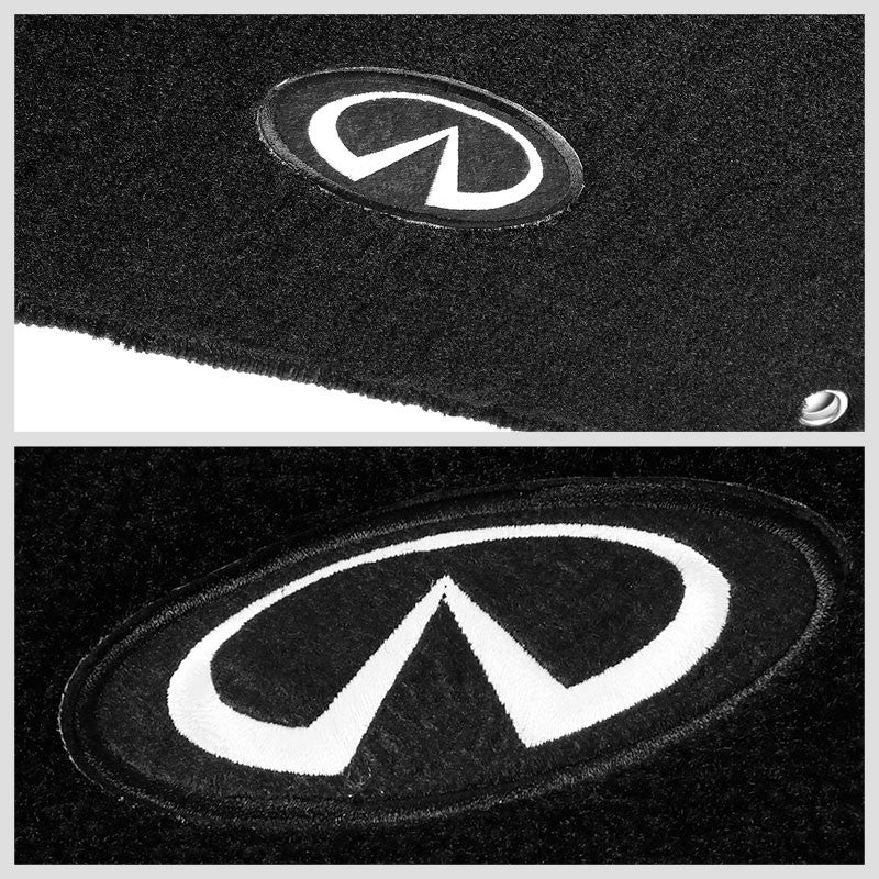 NRG Innovations Front/Rear Black Floor Mats Carpet Pad For 14-19 Infiniti Q70-Pedals & Pads-BuildFastCar
