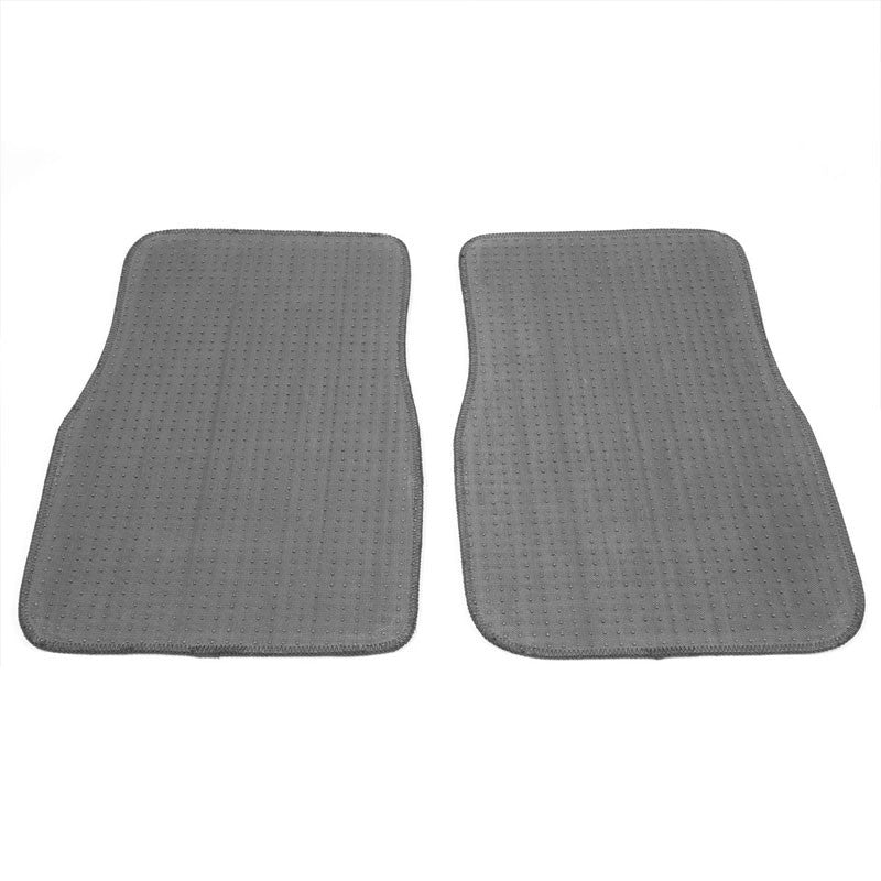 NRG Innovations Logo LxW 17"x26-1/4" Front Black Floor Mats Carpet Pads Rug-Pedals & Pads-BuildFastCar