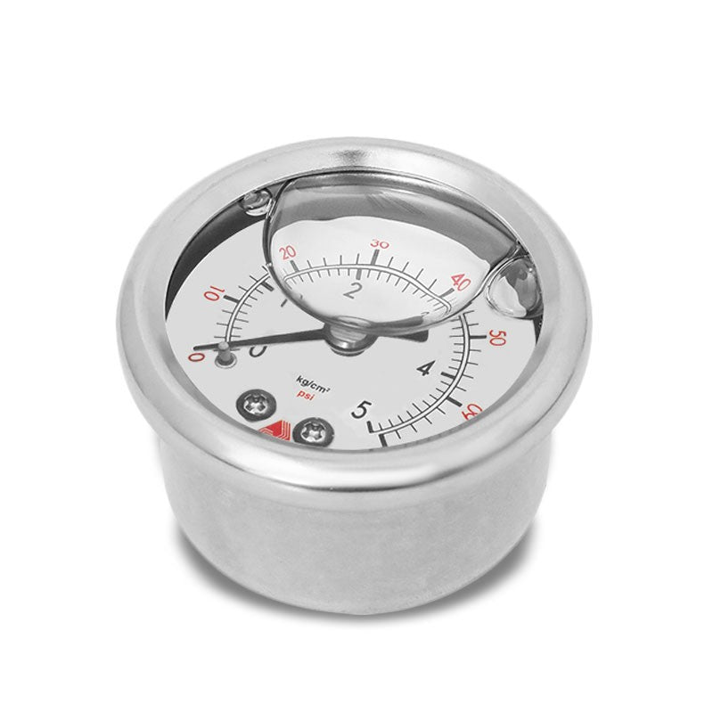 NRG Stainless Steel FRG-110G Liquid Oil Filled 70 PSI Fuel Pressure White Gauge-Fuel Systems-BuildFastCar-BFC-NRG-FRG-110G