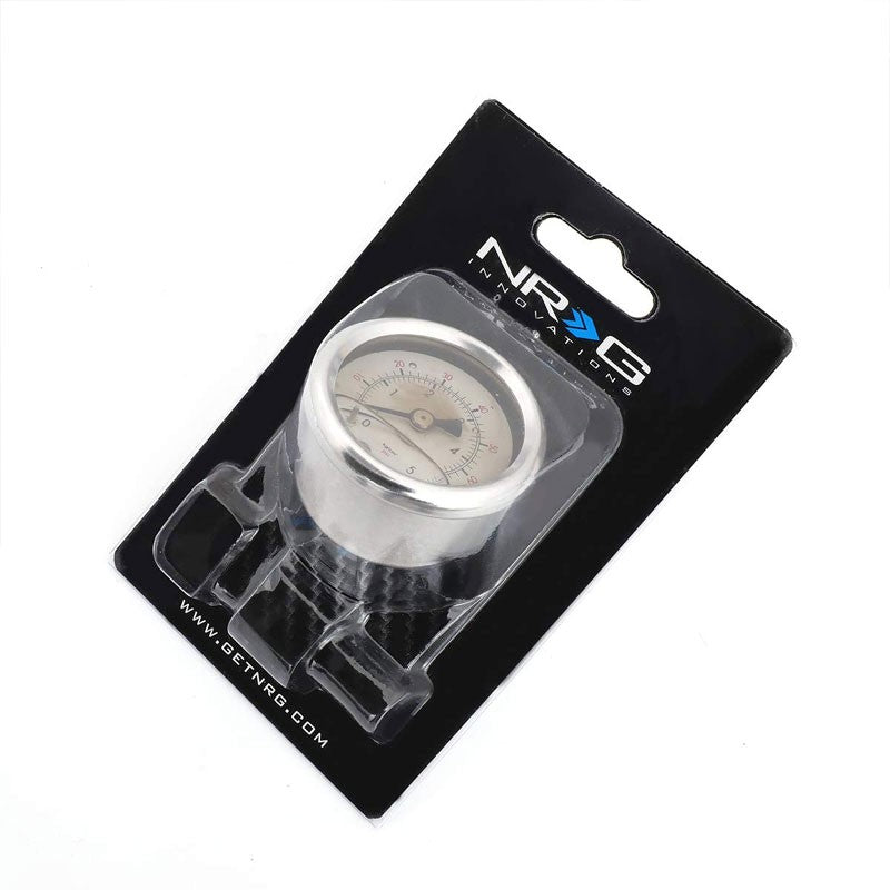 NRG Stainless Steel FRG-110G Liquid Oil Filled 70 PSI Fuel Pressure White Gauge-Fuel Systems-BuildFastCar-BFC-NRG-FRG-110G