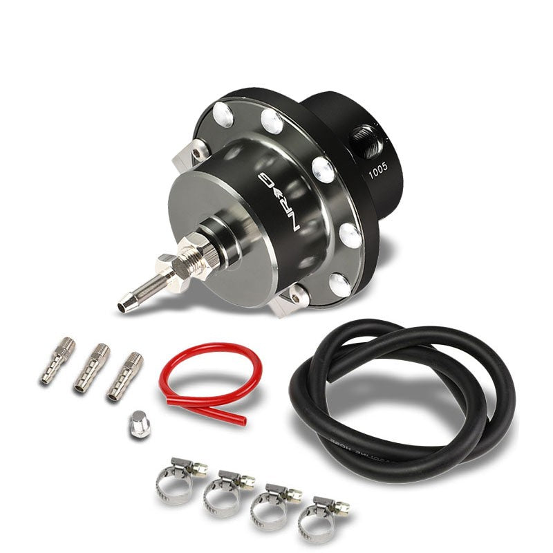 NRG Black Chrome FRG-200BC Dual Diaphragm Bypass/Return Fuel Pressure Regulator-Fuel Systems-BuildFastCar-BFC-NRG-FRG-200BC