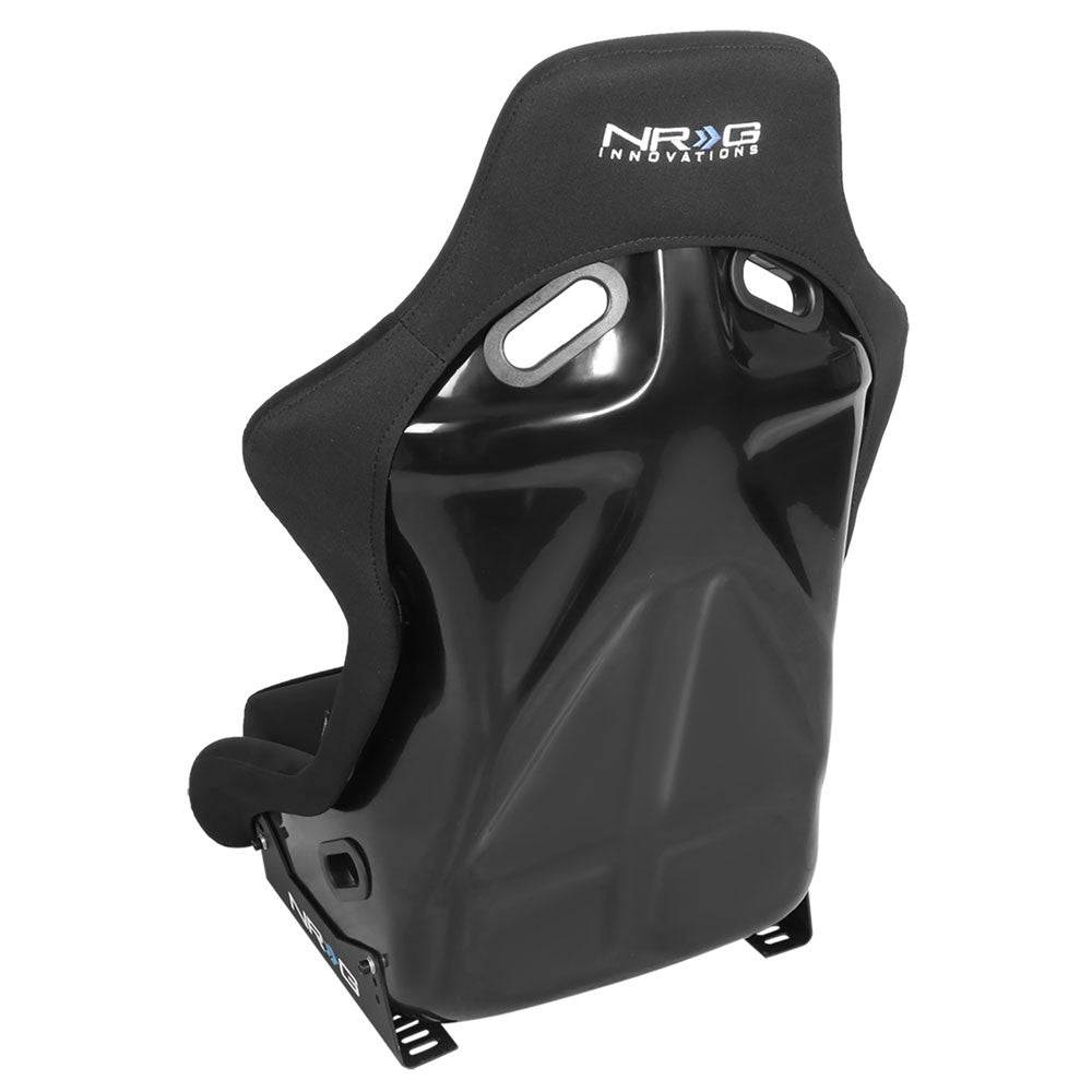 NRG FRP-300BK Fixed Position Bucket Racing Seat w/Bottom Mount Black NRG-FRP-300BK