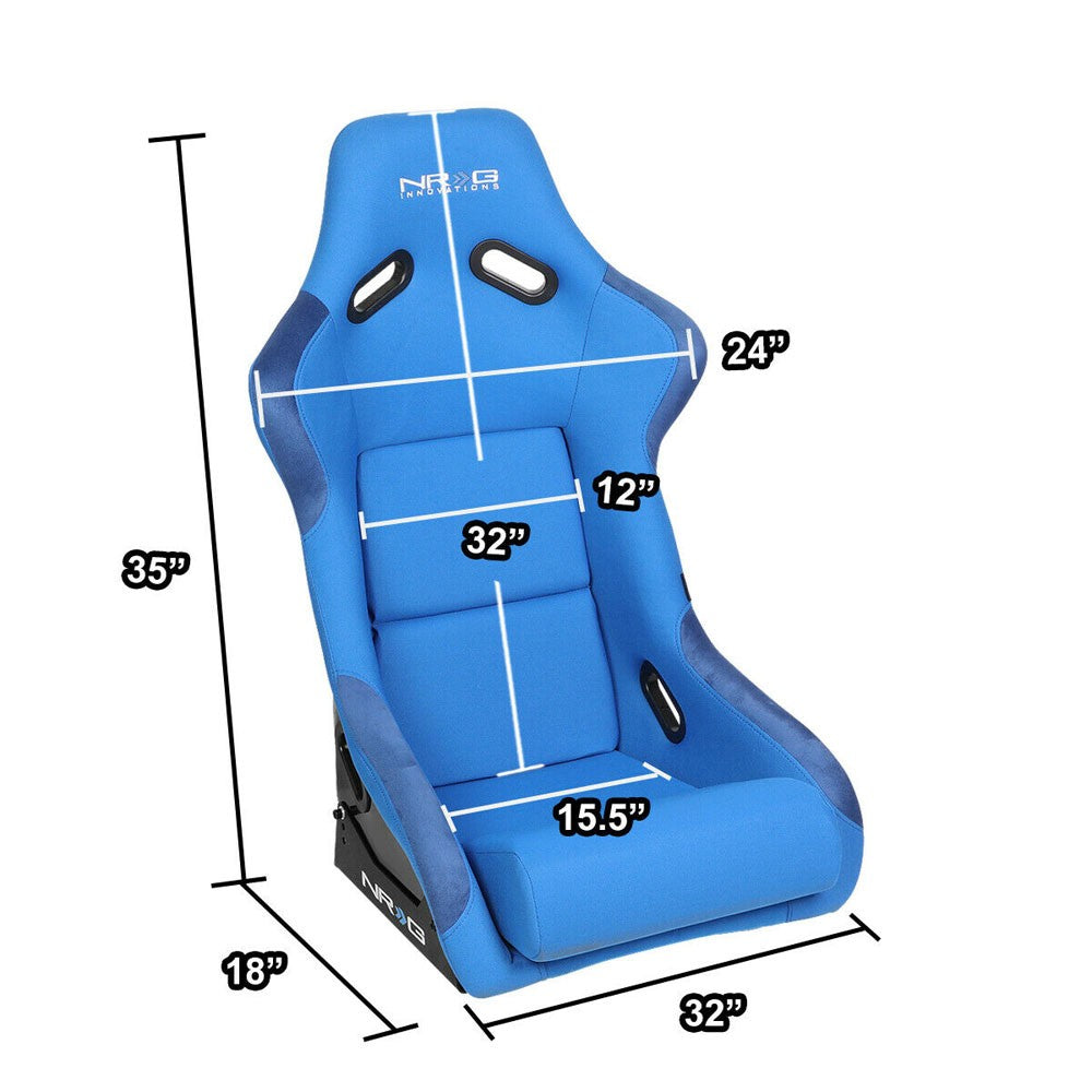 NRG FRP-300BL 300 Sports Sereies with NRG Logo Racing Seat Blue
