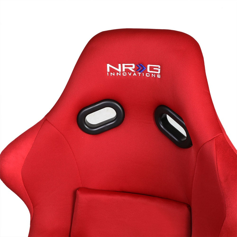 NRG FRP-300RD Fixed Position Bucket Racing Seat w/Bottom Mount Red NRG-FRP-300RD