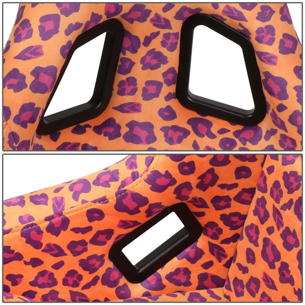 NRG FRP-302-OR-SAVAGE Prisma Fixed Back Bucket  Racing Seat Orange NRG-FRP-302-OR-SAVAGE