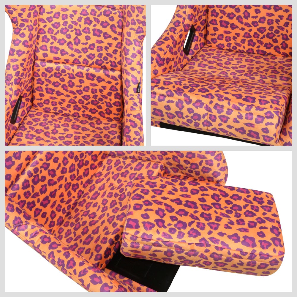 NRG FRP-302-OR-SAVAGE Prisma Fixed Back Bucket  Racing Seat Orange NRG-FRP-302-OR-SAVAGE