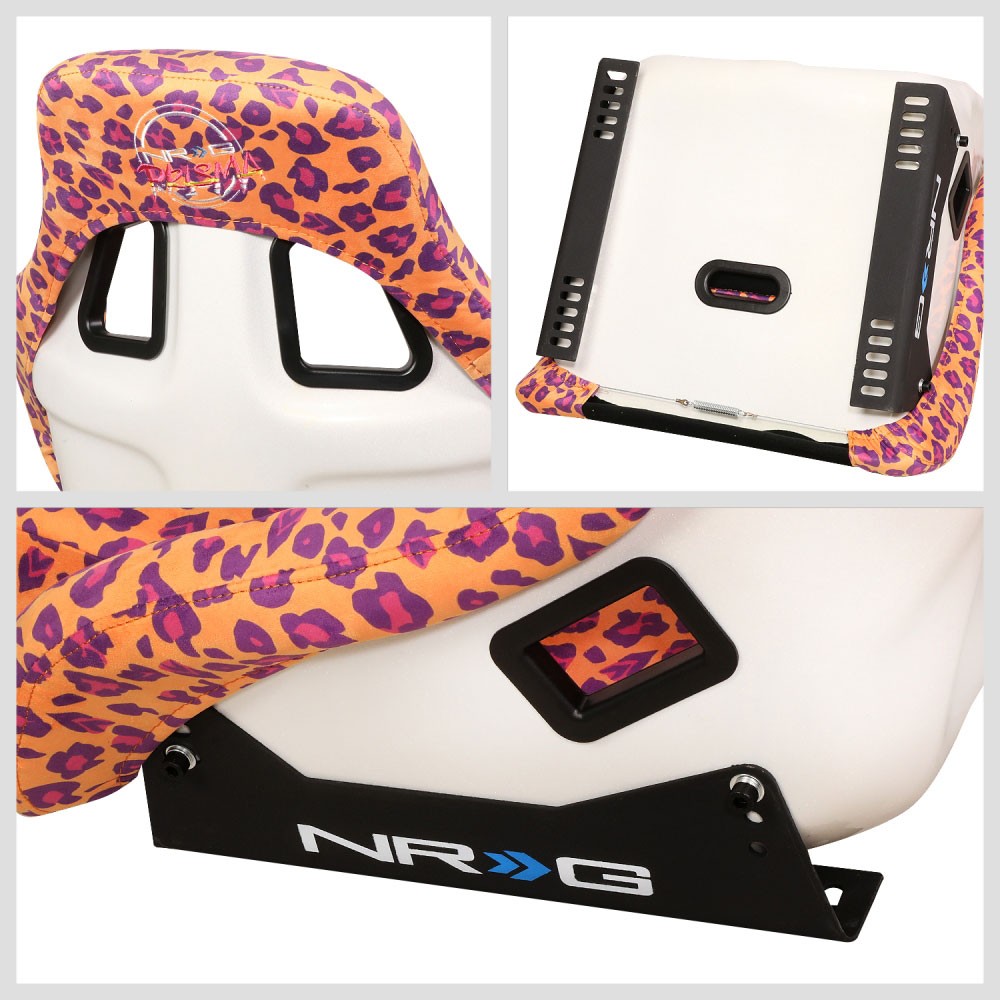 NRG FRP-302-OR-SAVAGE Prisma Fixed Back Bucket  Racing Seat Orange NRG-FRP-302-OR-SAVAGE