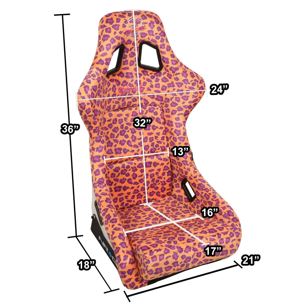 NRG FRP-302-OR-SAVAGE Prisma Fixed Back Bucket  Racing Seat Orange NRG-FRP-302-OR-SAVAGE