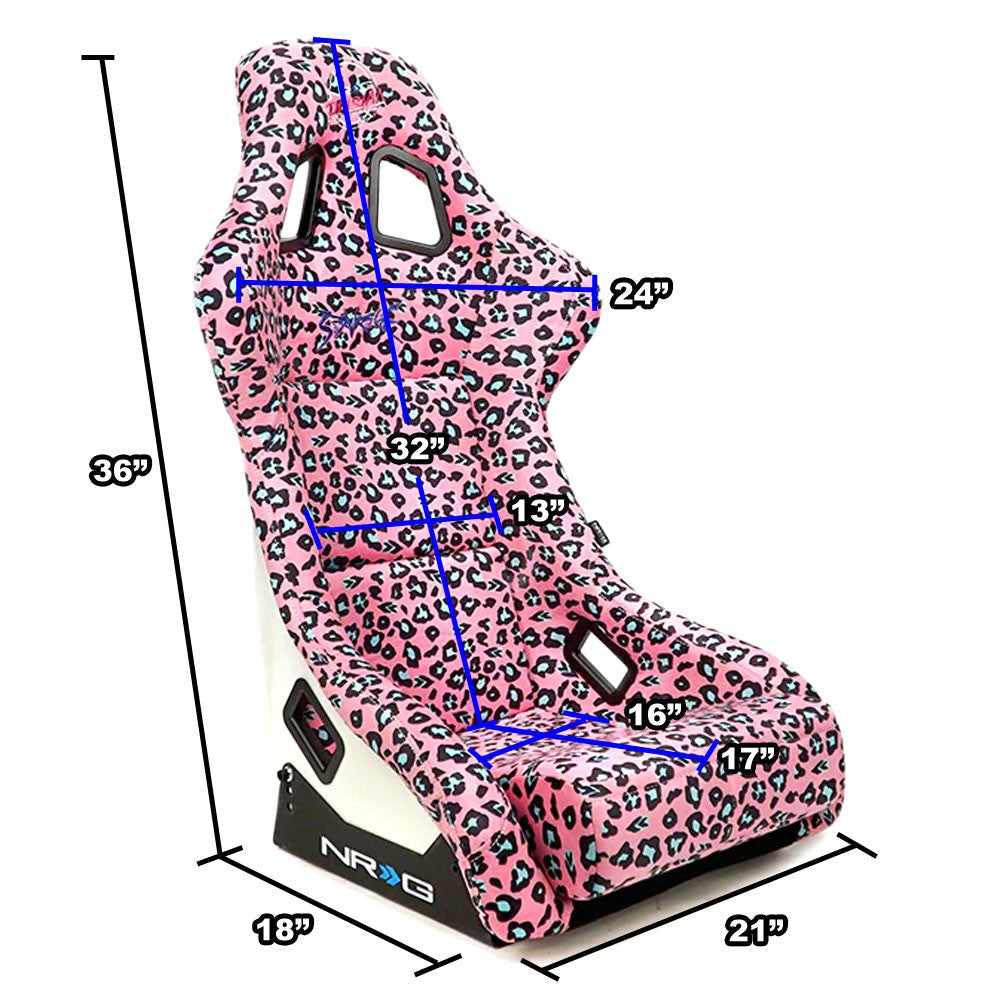 NRG FRP-302-PK-SAVAGE Prisma Fixed Back Bucket  Racing Seat Pink NRG-FRP-302-PK-SAVAGE