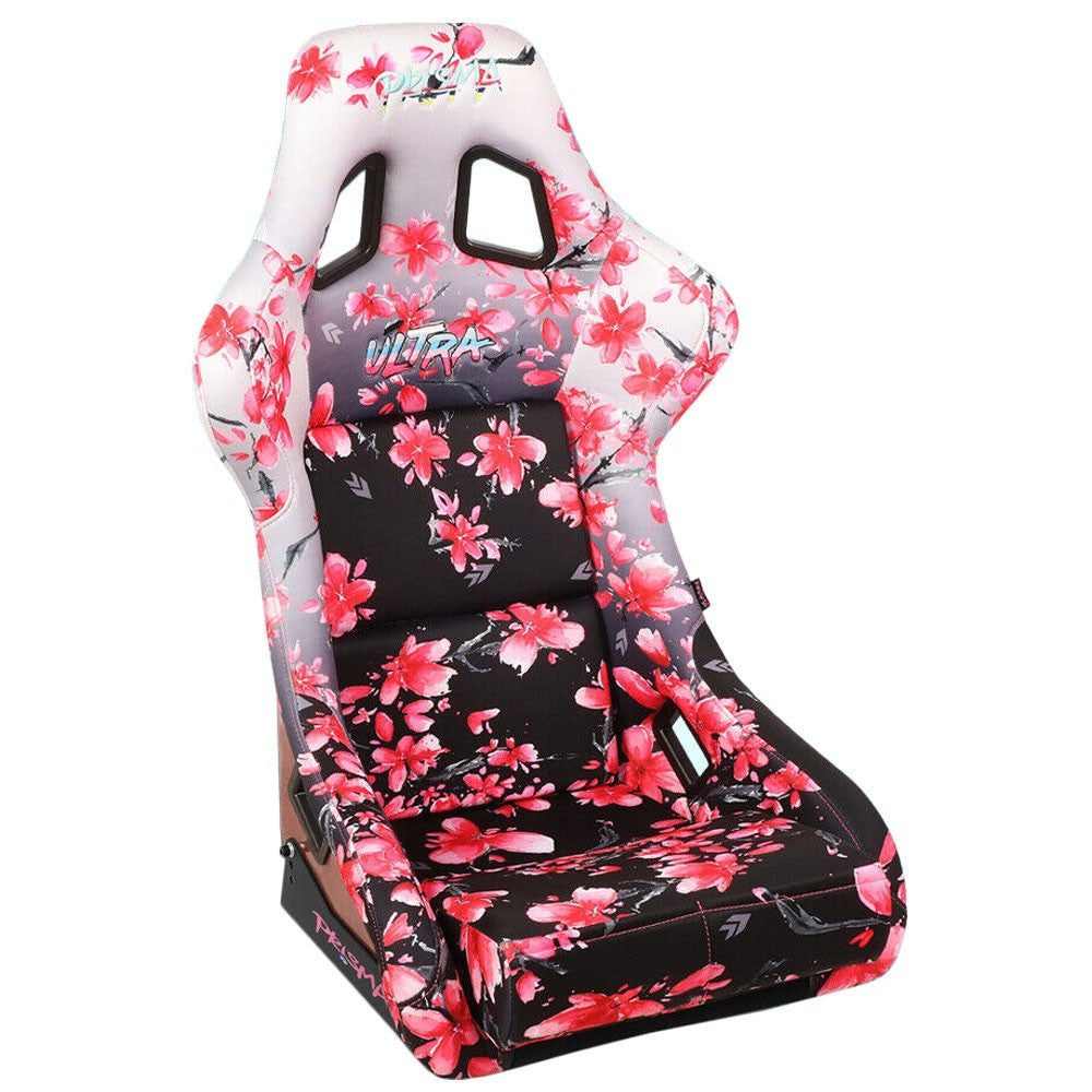 NRG FRP-302-SAKURA Prisma Fixed Back Bucket  Racing Seat Black, Pink NRG-FRP-302-SAKURA