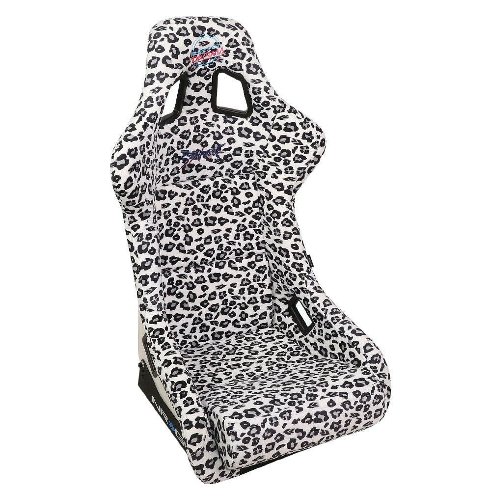 NRG FRP-302-WT-SAVAGE Prisma Fixed Back Bucket  Racing Seat White NRG-FRP-302-WT-SAVAGE