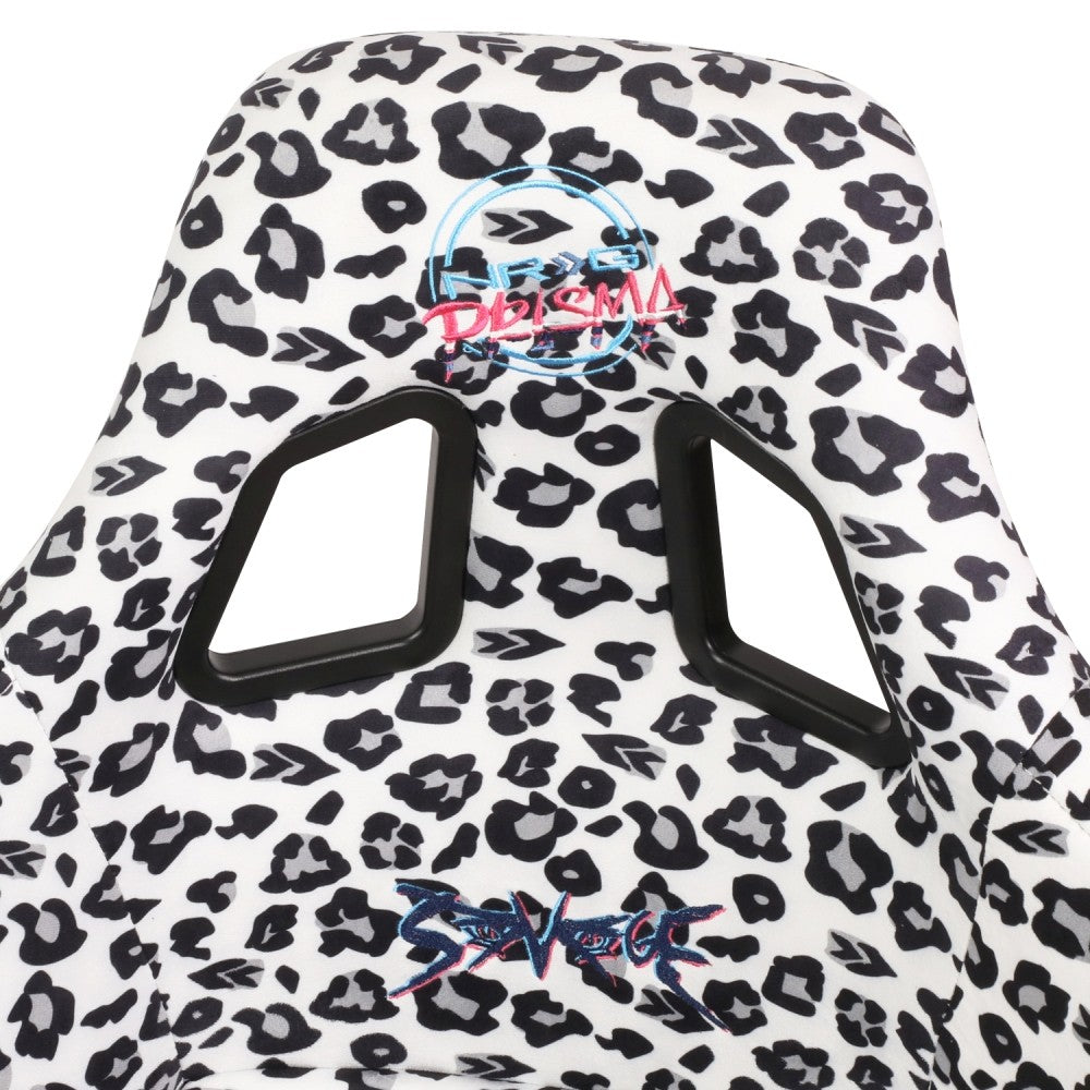 NRG FRP-302-WT-SAVAGE Prisma Fixed Back Bucket  Racing Seat White NRG-FRP-302-WT-SAVAGE