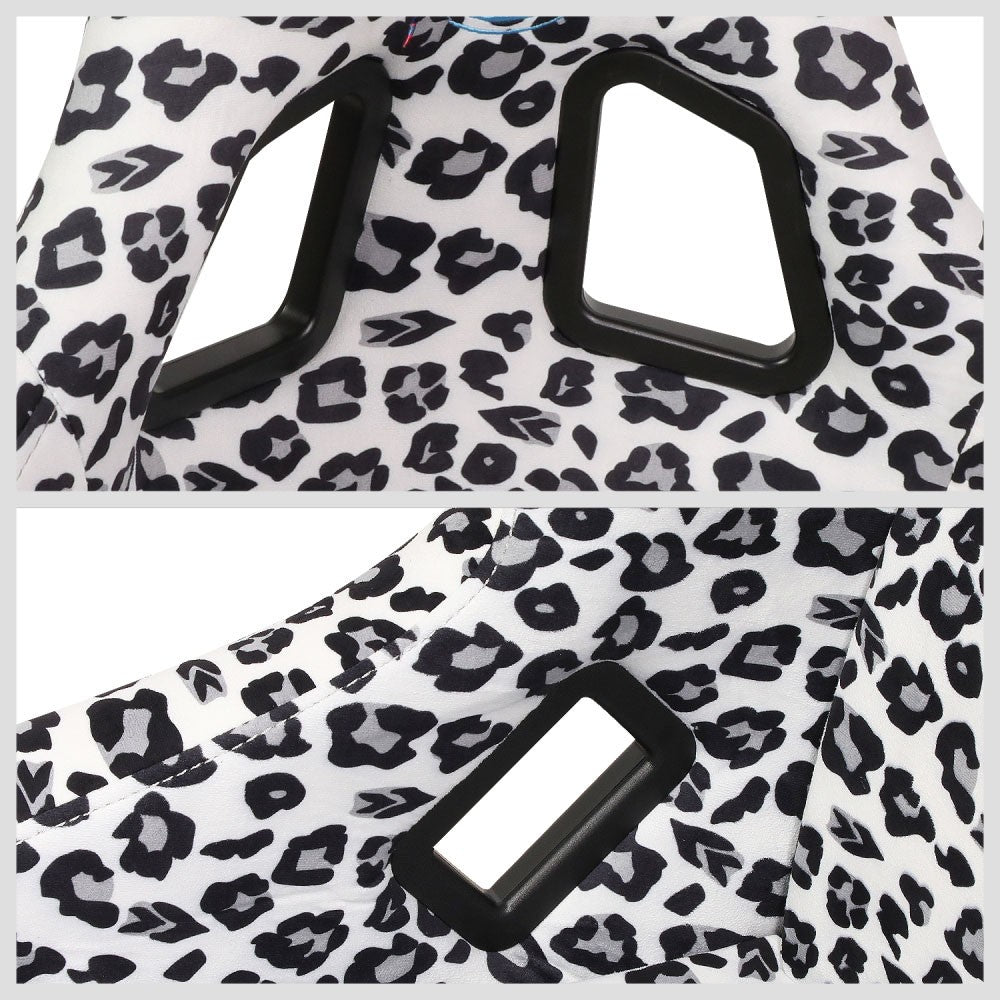 NRG FRP-302-WT-SAVAGE Prisma Fixed Back Bucket  Racing Seat White NRG-FRP-302-WT-SAVAGE