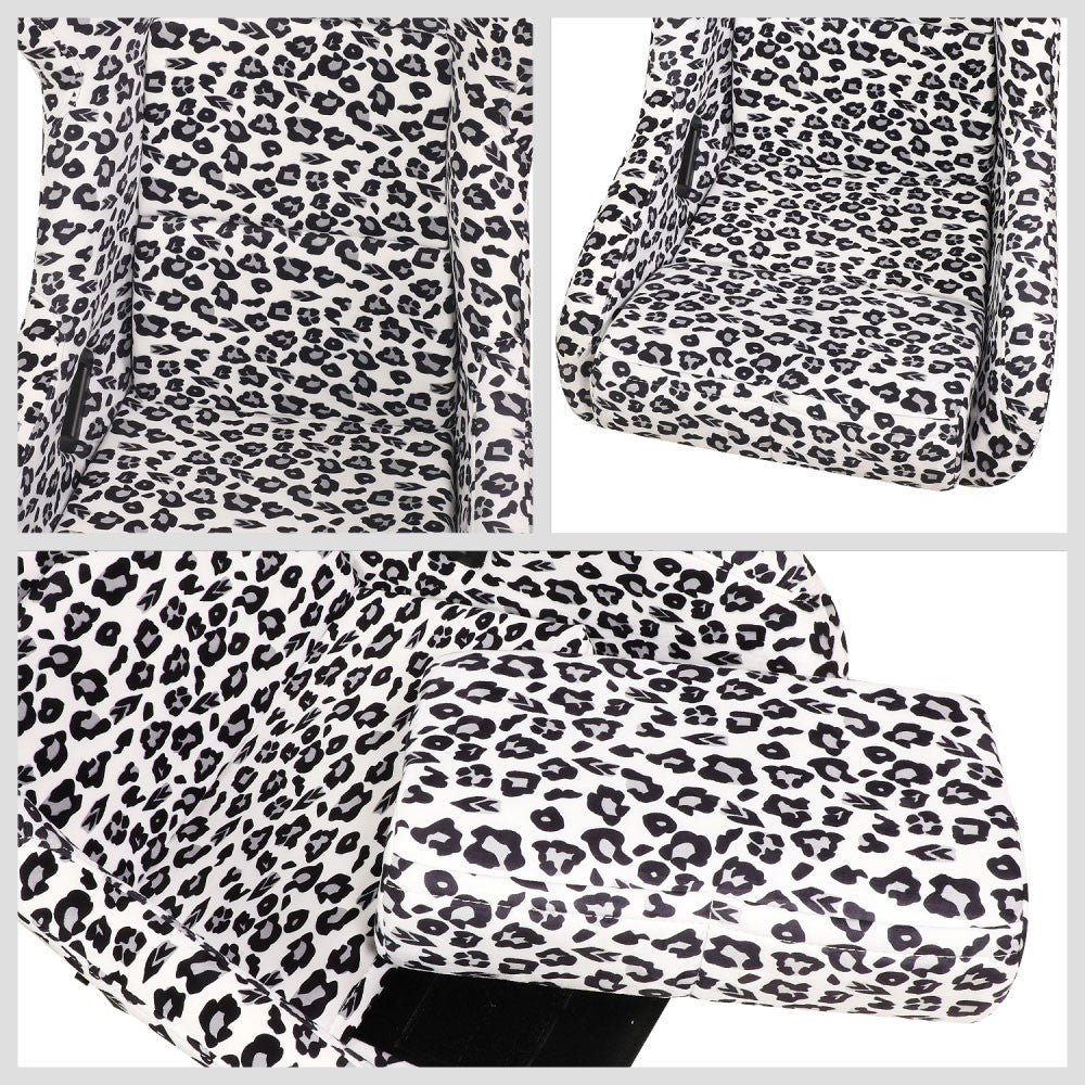 NRG FRP-302-WT-SAVAGE Prisma Fixed Back Bucket  Racing Seat White NRG-FRP-302-WT-SAVAGE