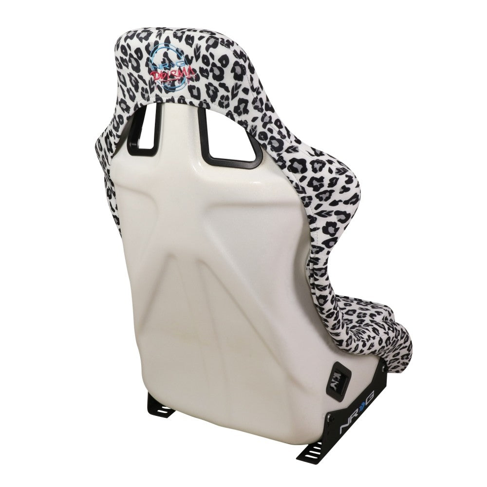 NRG FRP-302-WT-SAVAGE Prisma Fixed Back Bucket  Racing Seat White NRG-FRP-302-WT-SAVAGE