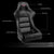 NRG FRP-302BK-V Prisma Fixed Back Bucket  Racing Seat Black NRG-FRP-302BK-V