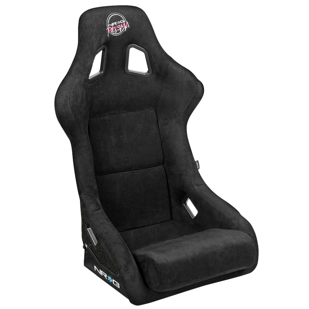 NRG FRP-302BK Fiberglass Black Prisma Fixed Back Full Bucket Style Racing Seat