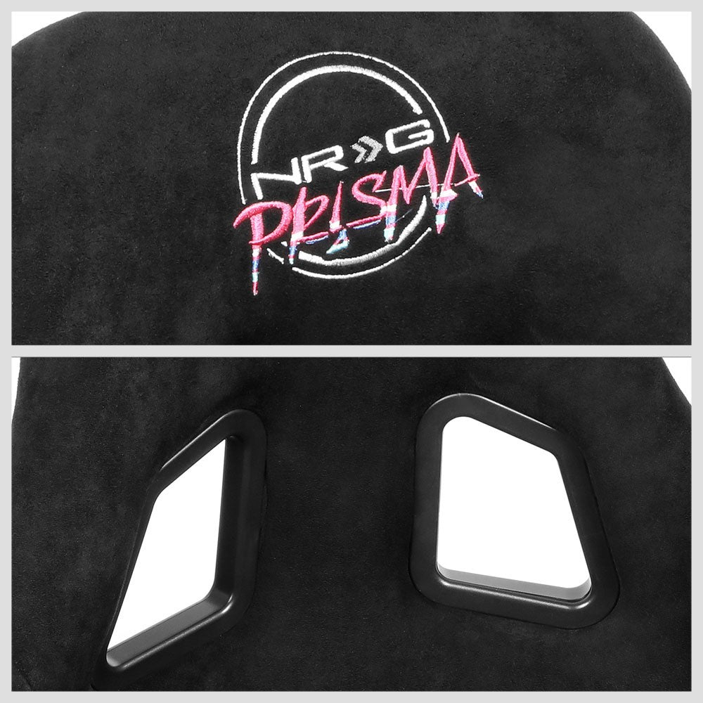 NRG FRP-302BK Fiberglass Black Prisma Fixed Back Full Bucket Style Racing Seat