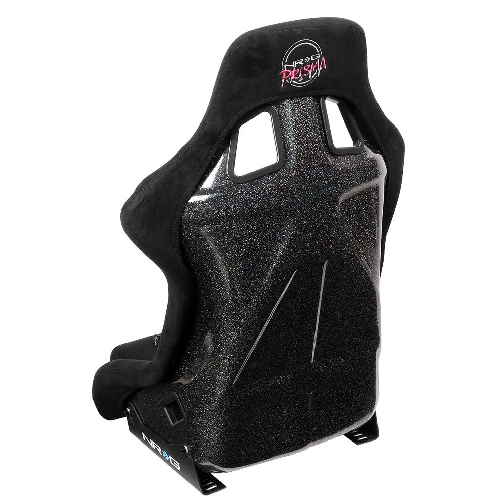 NRG FRP-302BK Fiberglass Black Prisma Fixed Back Full Bucket Style Racing Seat