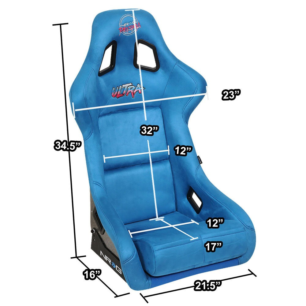 NRG FRP-302BL-ULTRA Prisma Ultra Bucket (Large) Ultra NRG Logo Racing Seat Blue