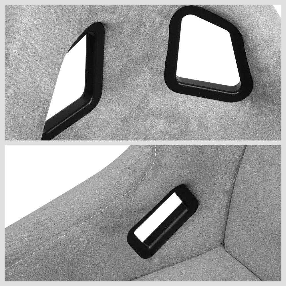 NRG FRP-302GY-ULTRA Prisma "Ultra" Fixed Back Bucket  Racing Seat Grey NRG-FRP-302GY-ULTRA