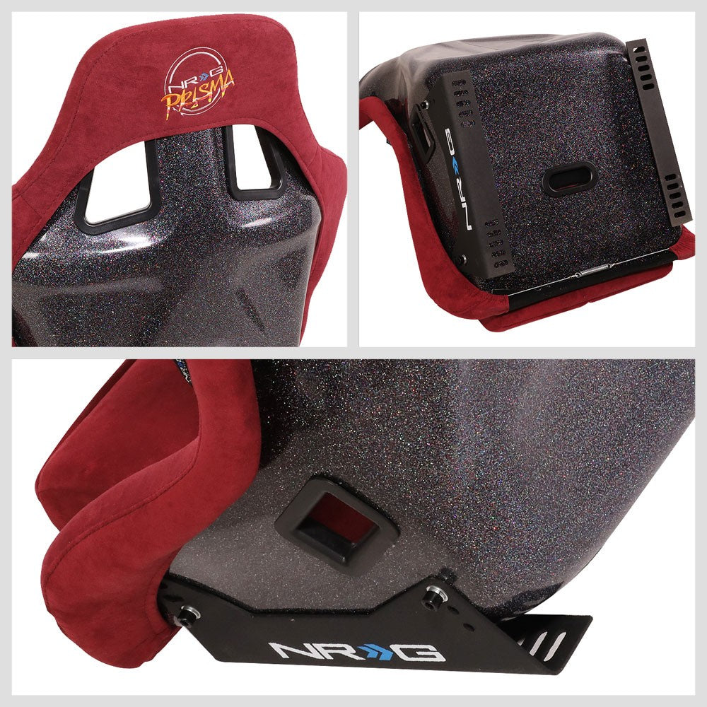 NRG FRP-302MAR-PRISMA Bucket (Large) NRG Prisma Logo Racing Seat Maroon