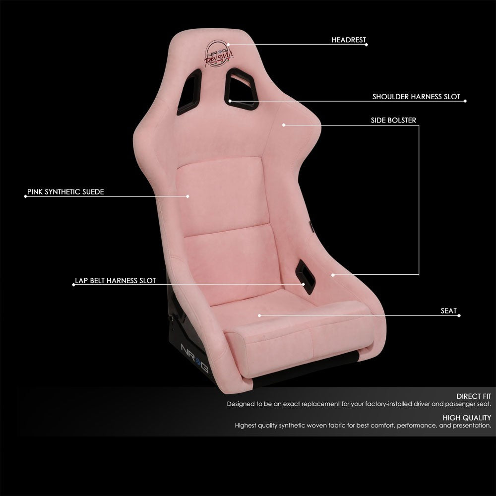 NRG FRP-302PK-PRISMA Bucket (Large) NRG Prisma Logo Racing Seat Pink