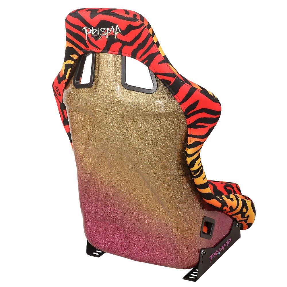 NRG FRP-302TIGRE-SAVAGE Prisma Fixed Back Bucket  Racing Seat Orange NRG-FRP-302-TIGRE-SAVAGE