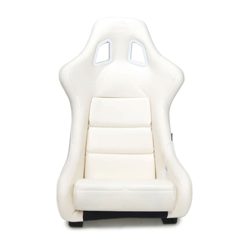 NRG FRP-302WT-V Prisma Fixed Back Bucket  Racing Seat White NRG-FRP-302WT-V