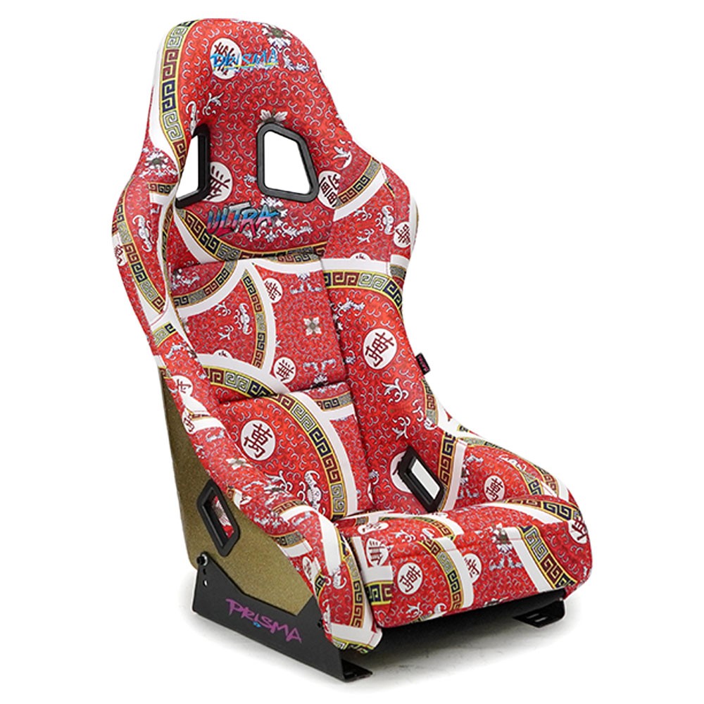 NRG FRP-303-DYNASTY PRISMA Fixed Bucket Racing Seat Red Oriental NRG-FRP-303-DYNASTY