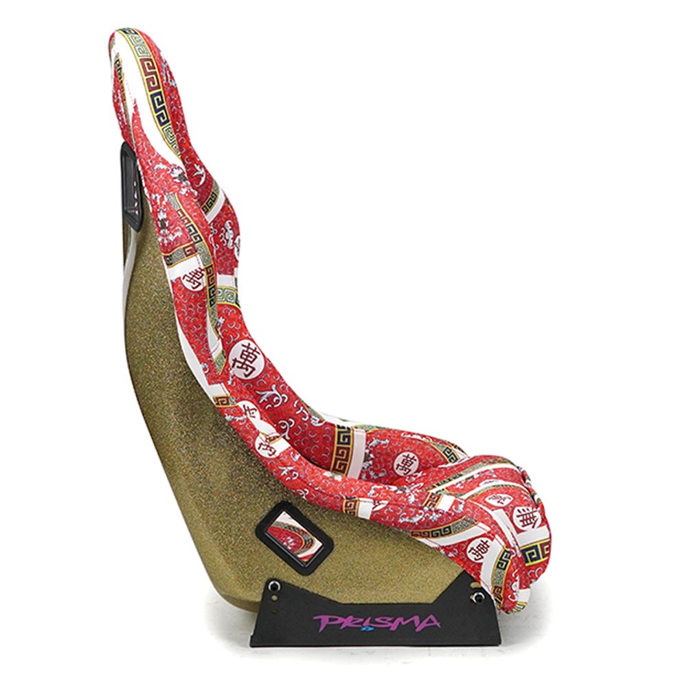 NRG FRP-303-DYNASTY PRISMA Fixed Bucket Racing Seat Red Oriental NRG-FRP-303-DYNASTY