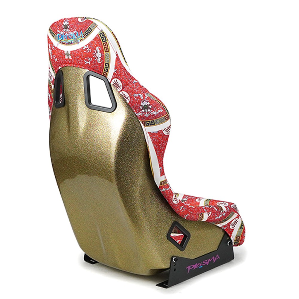 NRG FRP-303-DYNASTY PRISMA Fixed Bucket Racing Seat Red Oriental NRG-FRP-303-DYNASTY