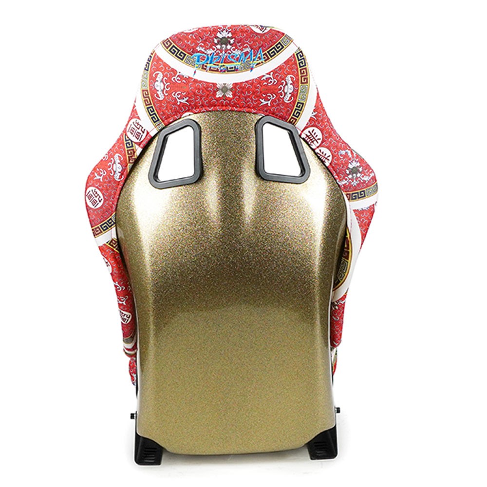 NRG FRP-303-DYNASTY PRISMA Fixed Bucket Racing Seat Red Oriental NRG-FRP-303-DYNASTY